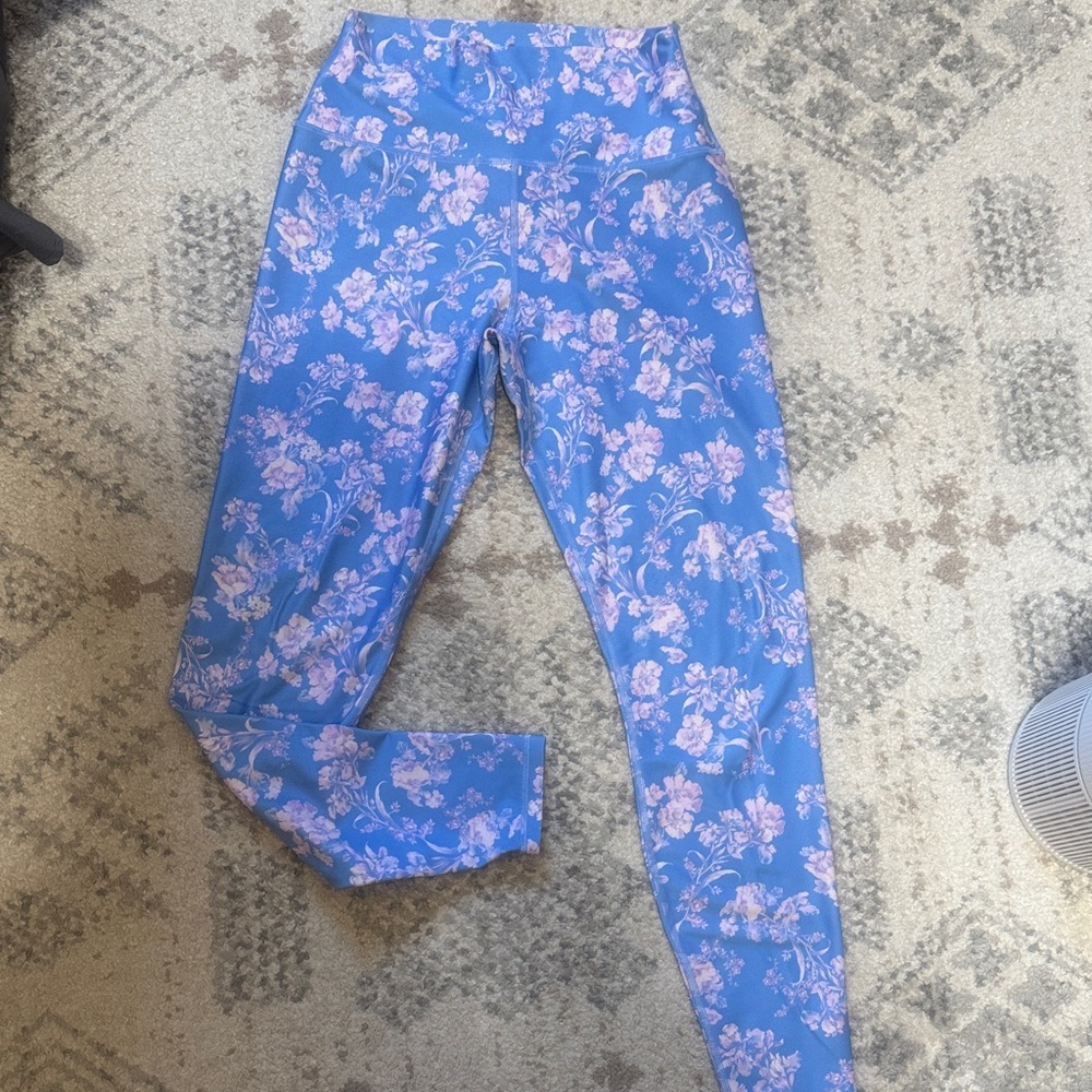 Floral Blue Leggings